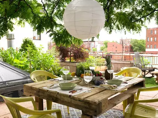 Outdoor dining table