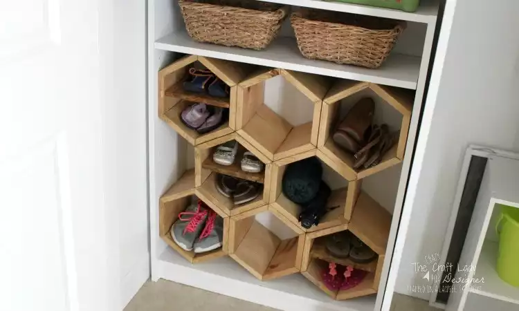 hexagon shoe rack