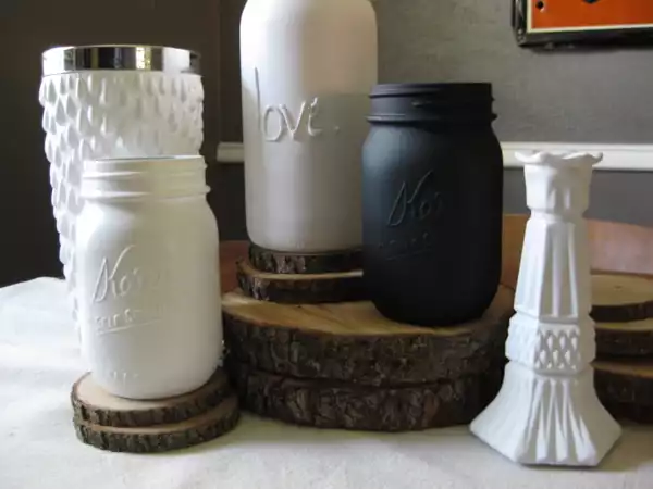 Mason jar black paint