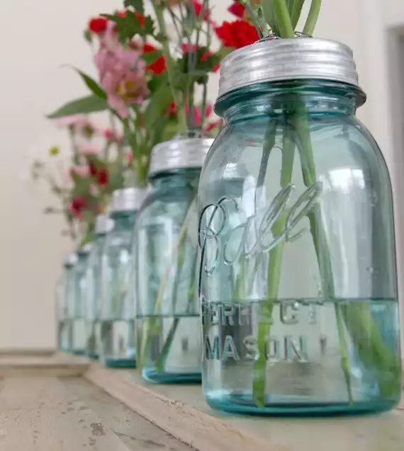 Mason jar flower