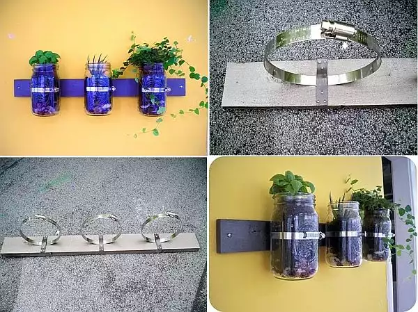 Mason jar planter