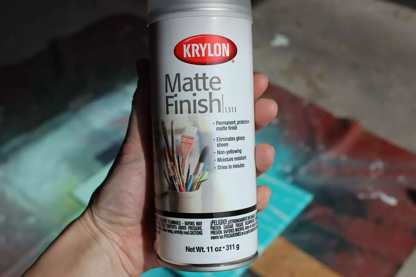 Matte finish spray