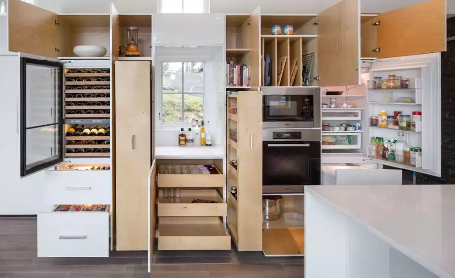 Multiple drawer organization kitchen