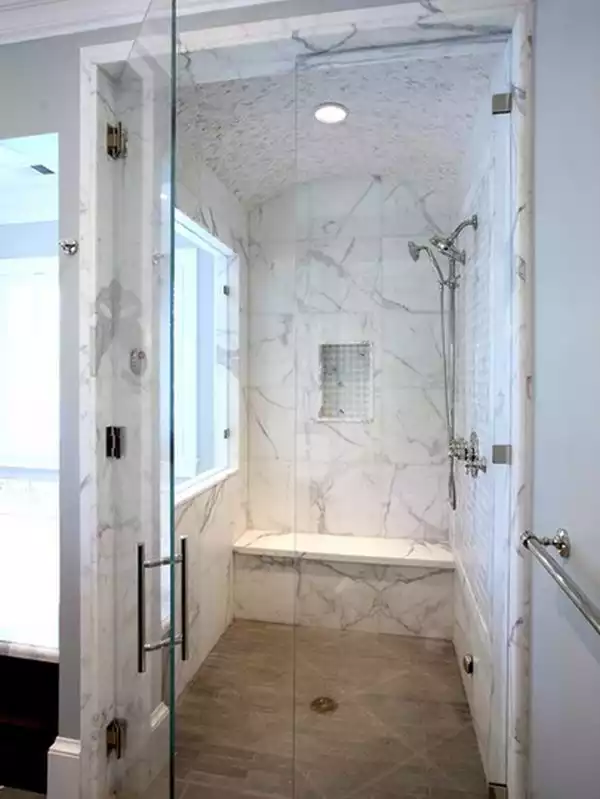 Natural light for walk in shower