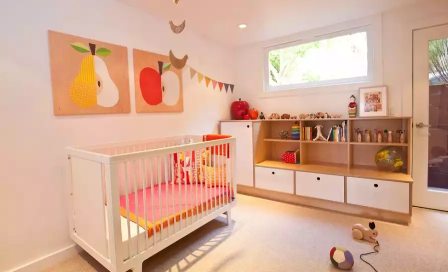 Nursery room cute fruits canvas