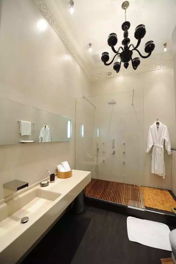 Open space bathoom shower