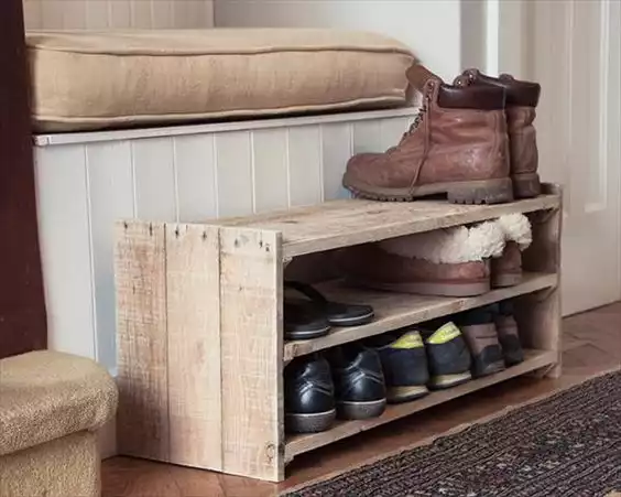 pallet shoe rack system