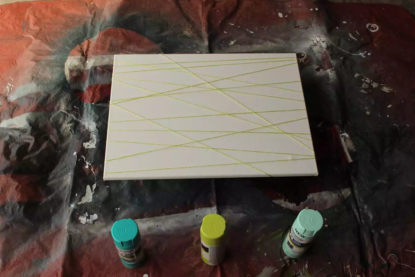 Step 4: Stop wrapping and tape the end of the string when done