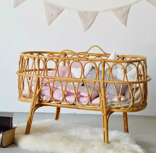 rattan cradle