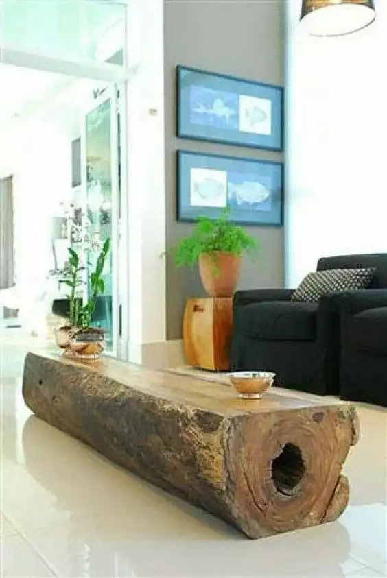 rustic long coffee table