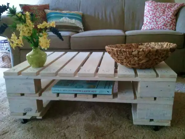 Simple pallet coffee table