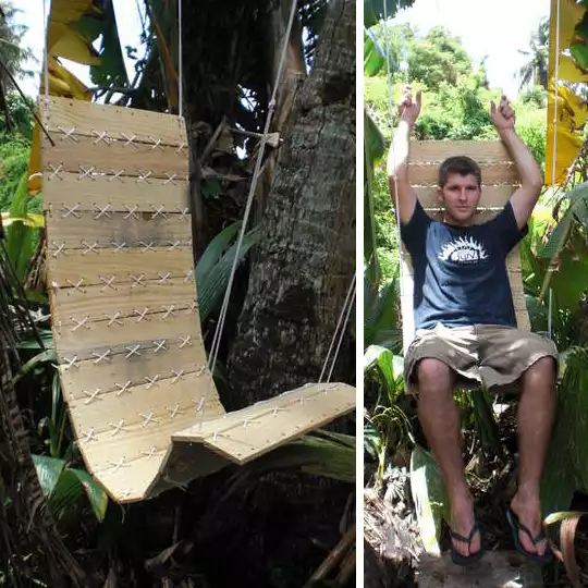 Swing pallets hanging chair