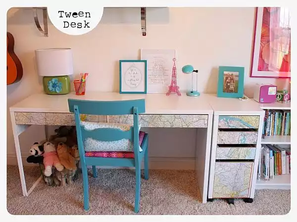 tween desk collage