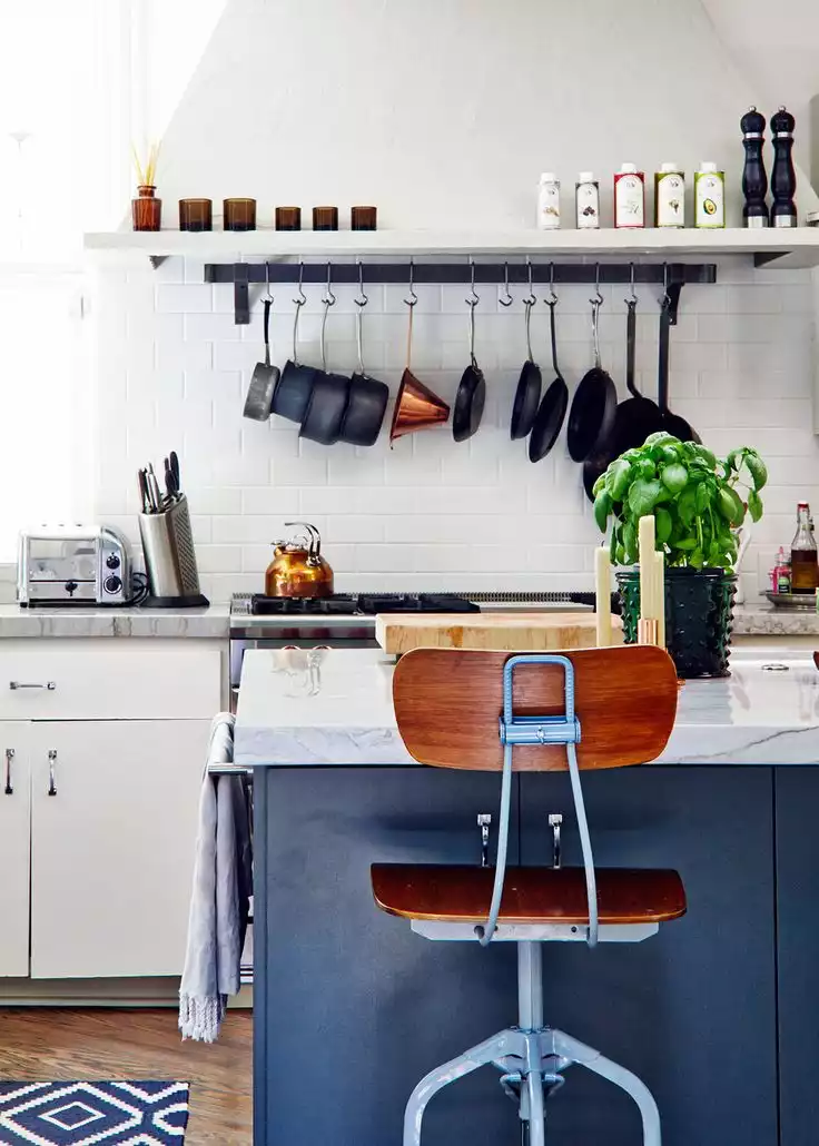 white tiled kitchen