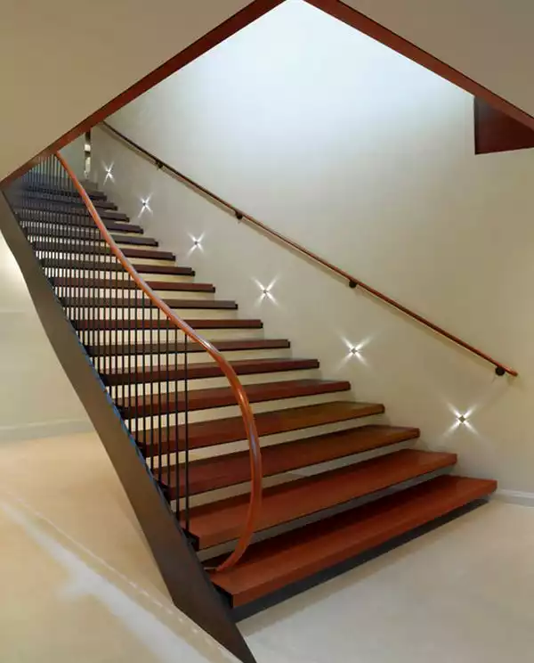 Wood stairs light