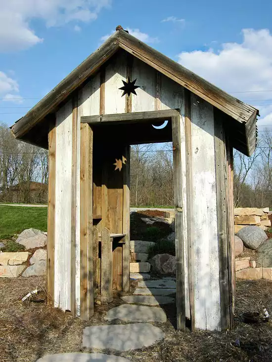 Wood sun garden shed