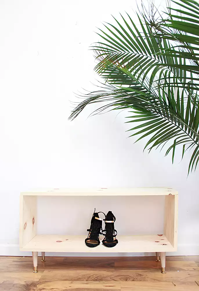 wooden shoe rack