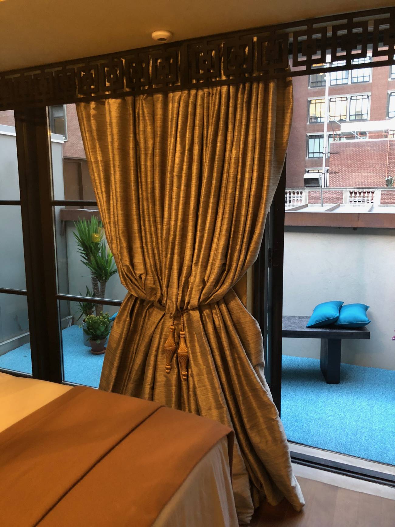 Heavy window drapes