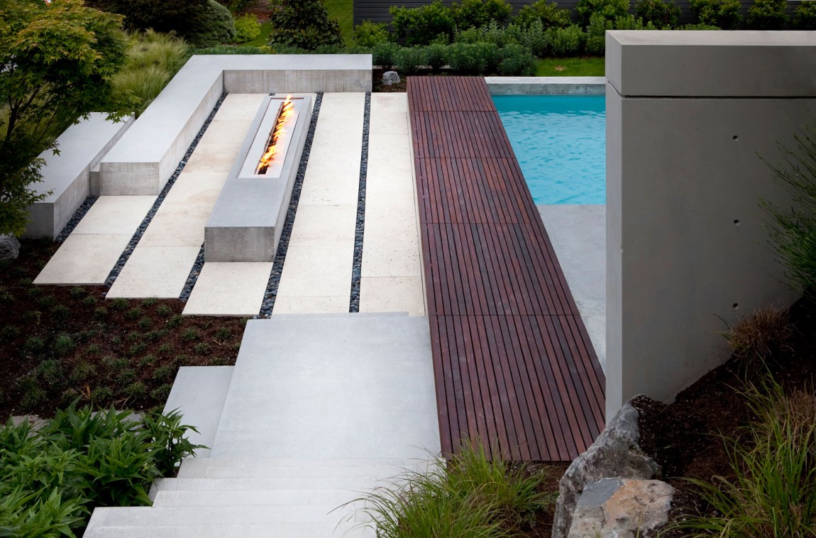 Orchard Way by McLeod Bovell Modern Houses Pool Fire Pit Seating