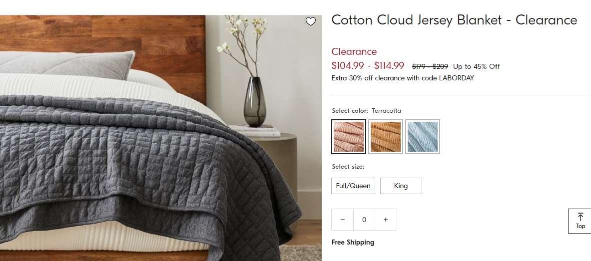 Cotton Cloud Jersey Blanket