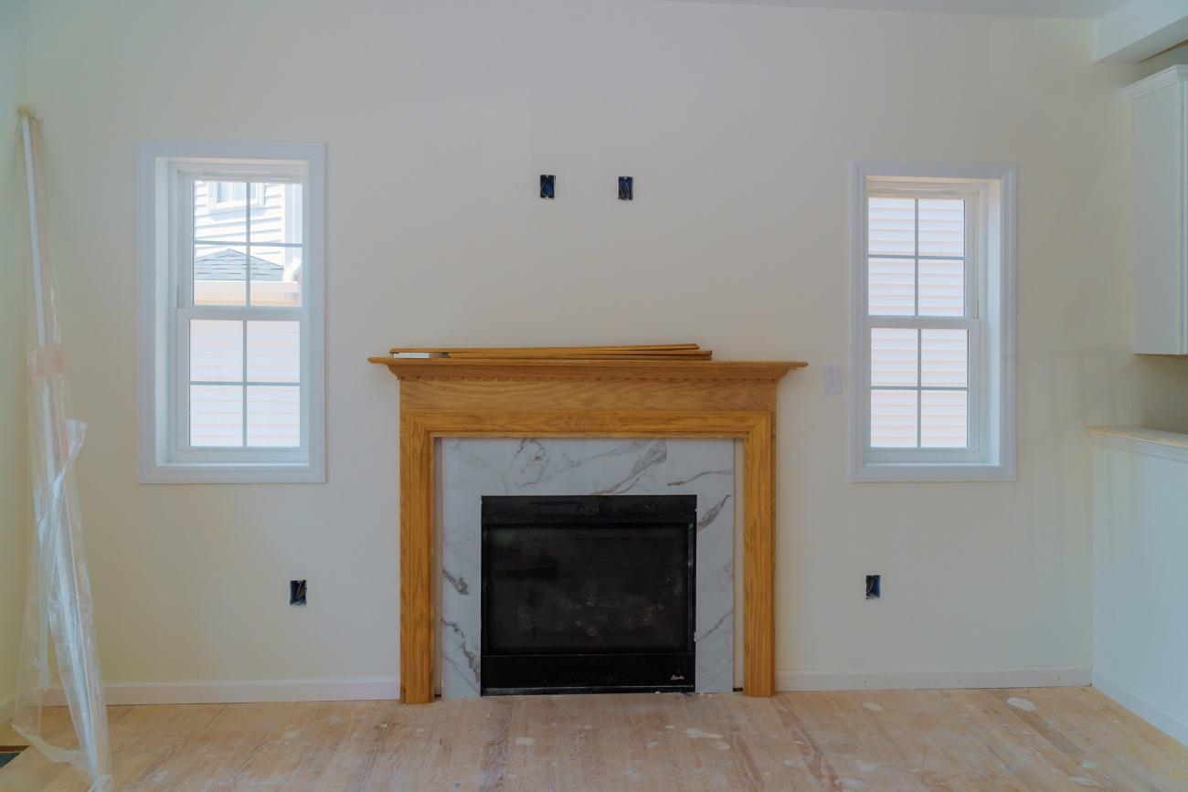 Fireplace makeover DIY