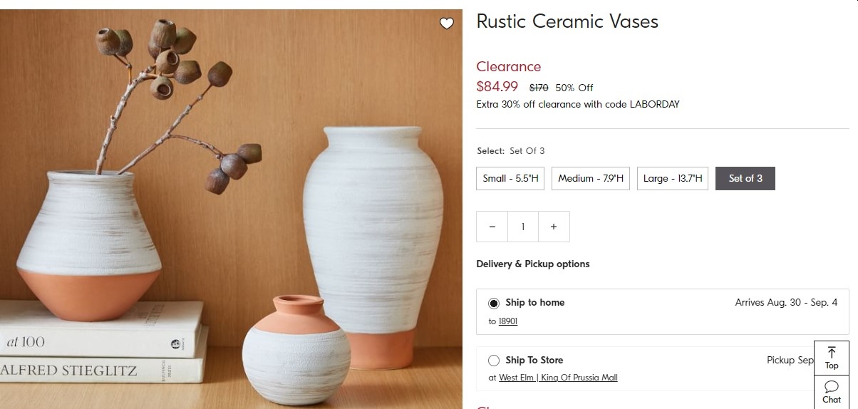 Rustic ceramic vases