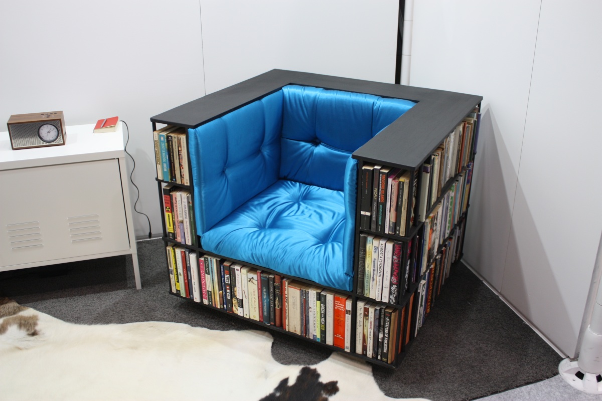 Armchair with books