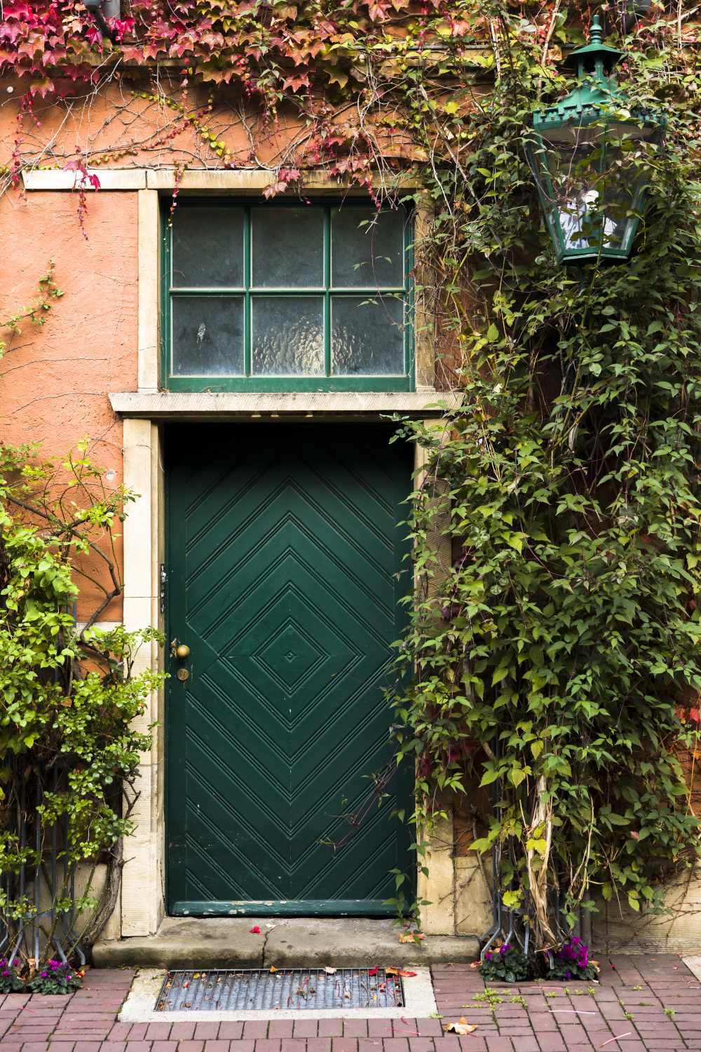 Green front door meaning