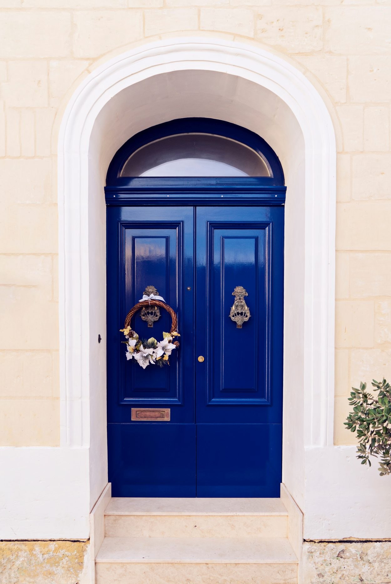 Paint the front door in blue